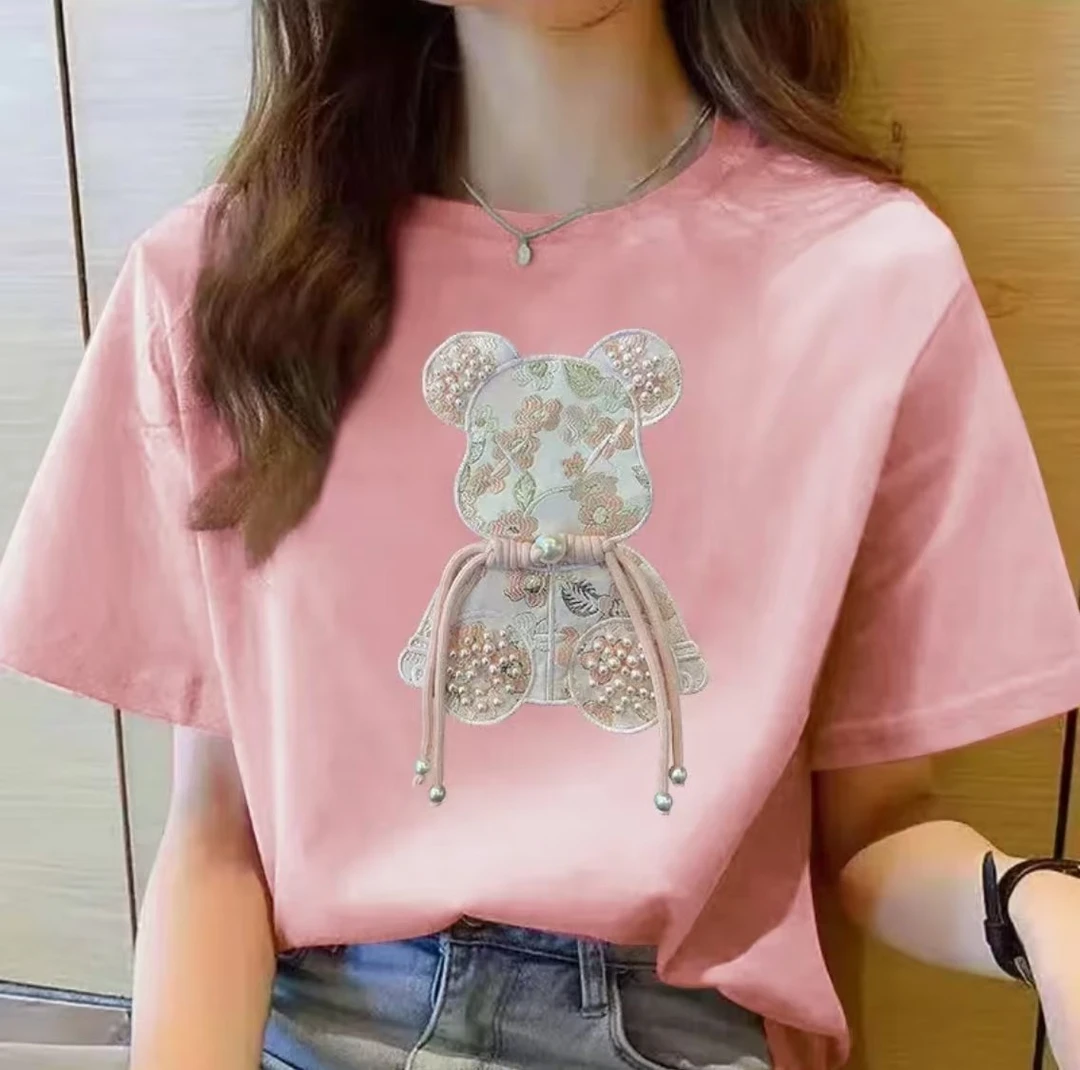 【100%纯棉】夏季上新女款女士时尚百搭潮流短袖t恤圆领显瘦半袖