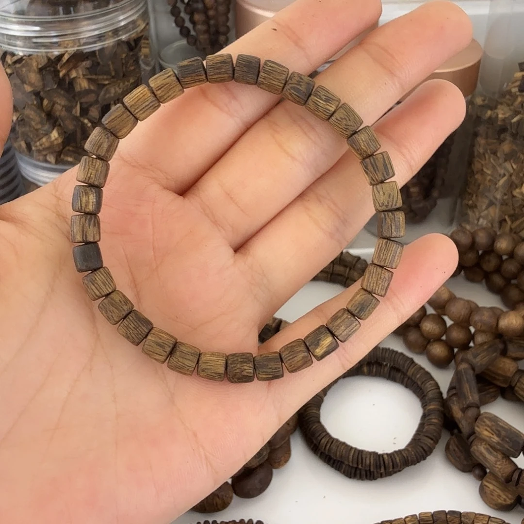 沉香香粉沉香桶珠单圈