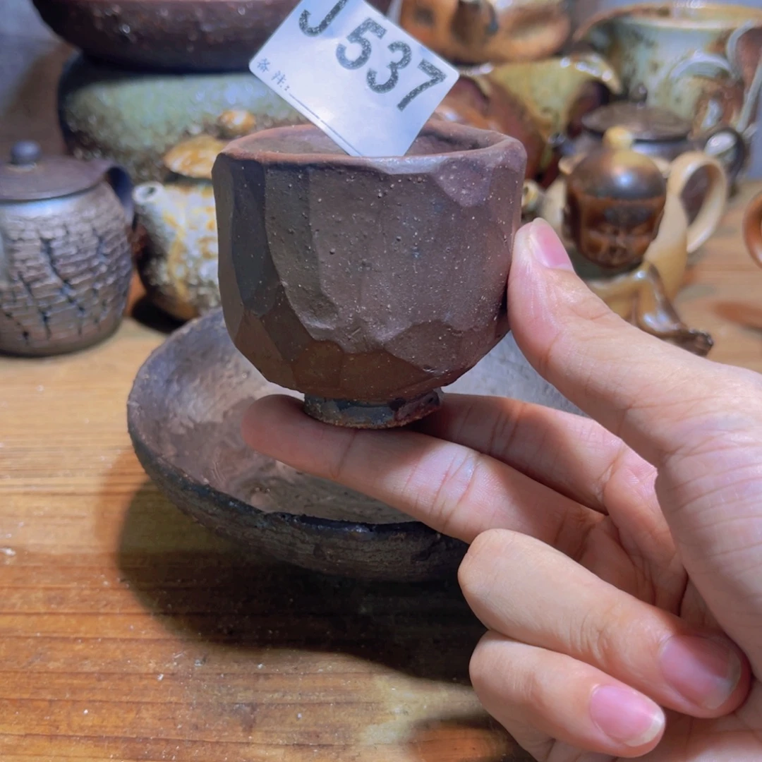 纯手工制作工艺（柴烧）裸烧纯手工制作柴烧杯537