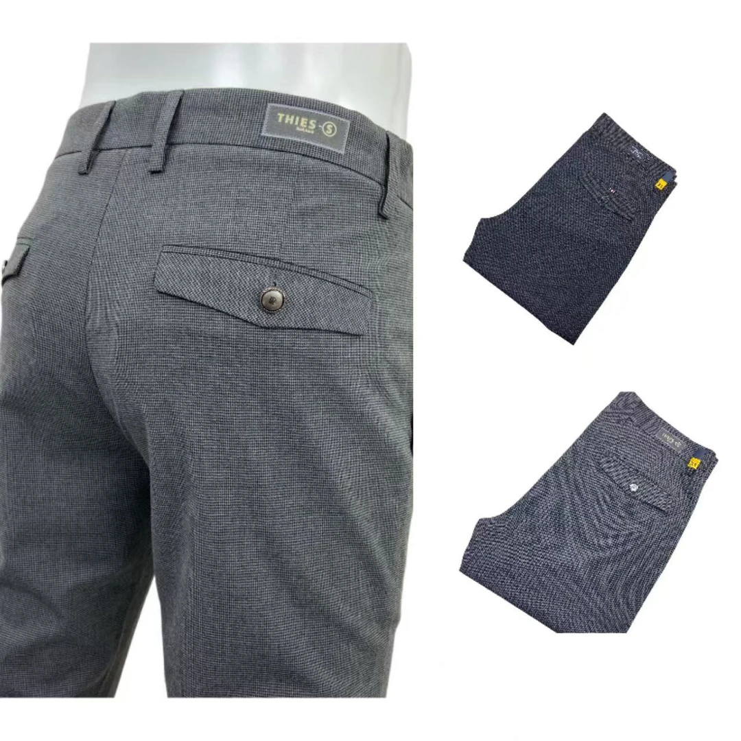 男士夏季千鸟格商务休闲裤时尚百搭修身小直筒长裤