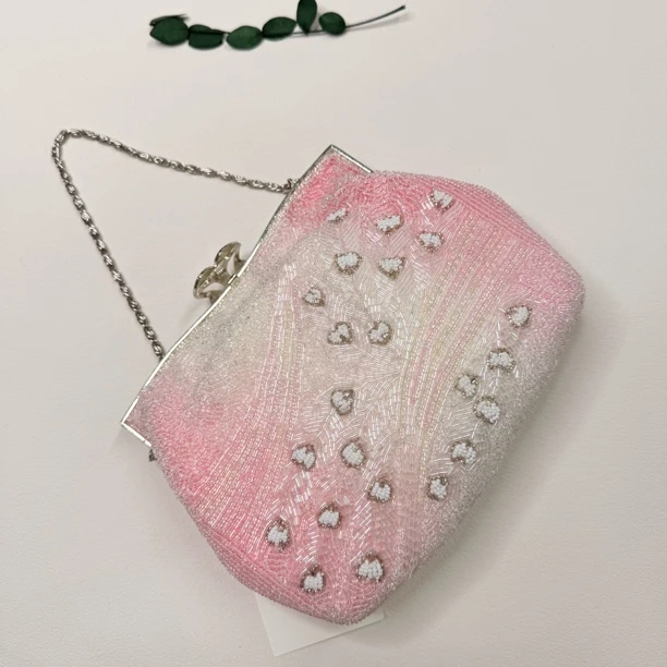 【六六中古】孤品复古串珠手提包th7946尺寸14*11*3