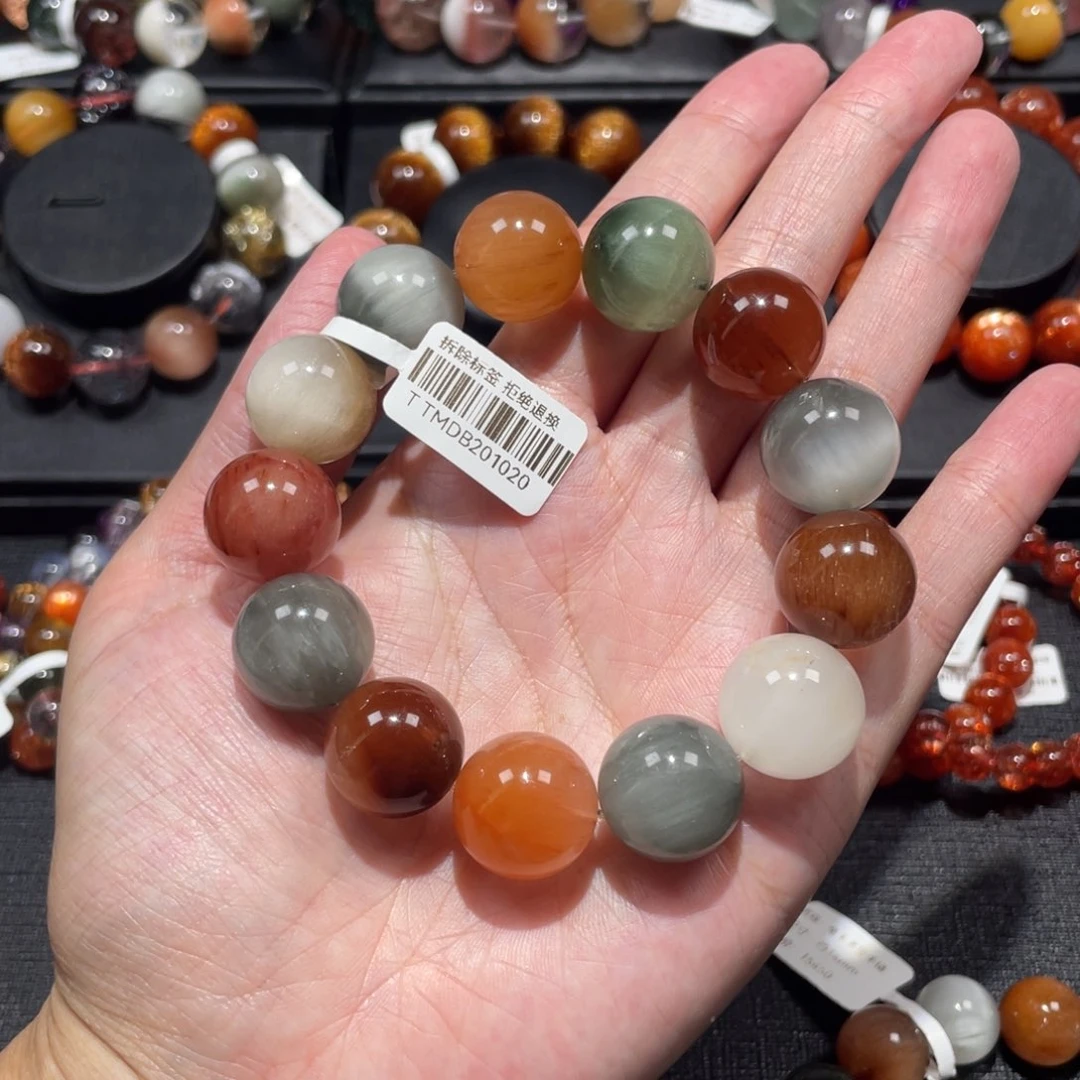 水晶手链未镶嵌彩兔毛17mm