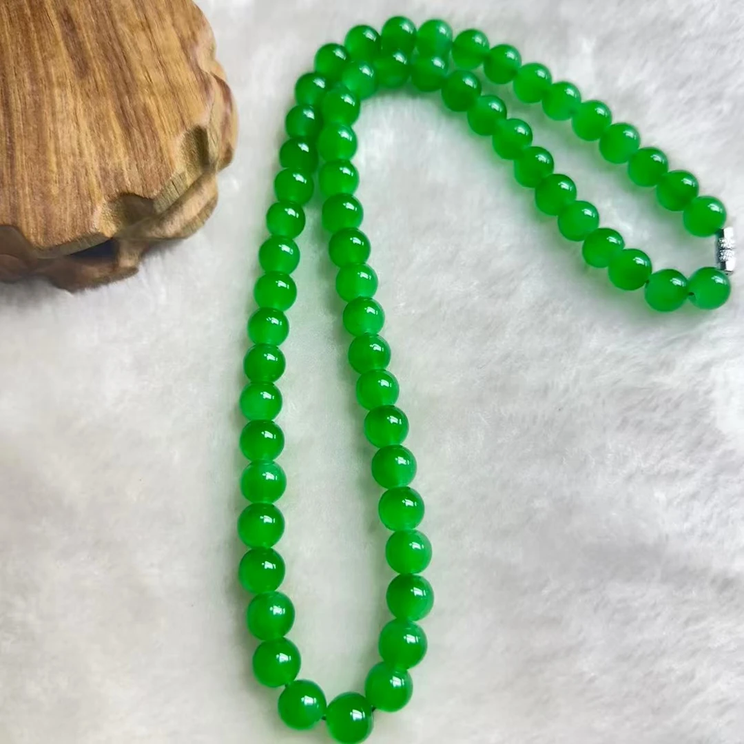 Y典藏品 绿圆珠k10时尚项链美观大气美轮美奂尽显魅力