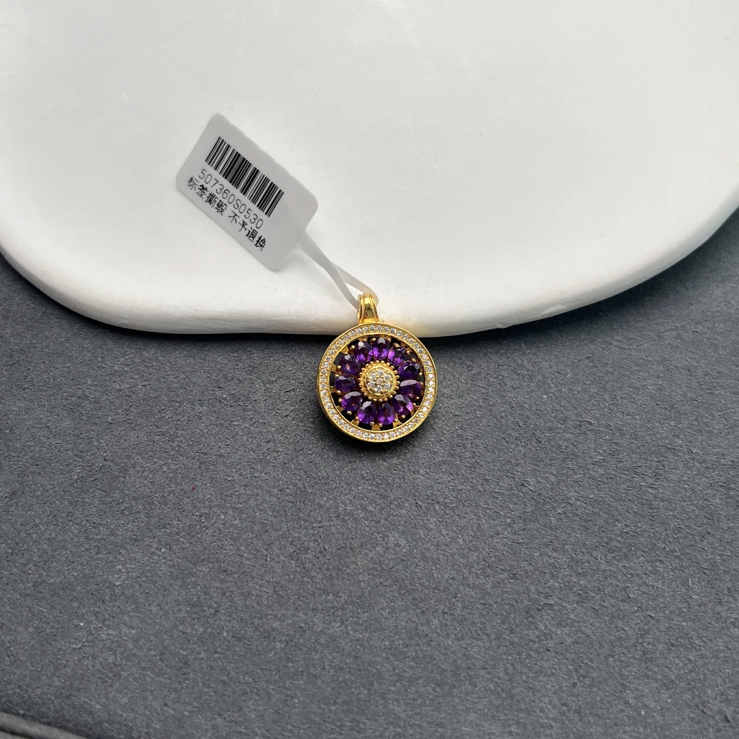 紫水晶“时来运转”吊坠S925银