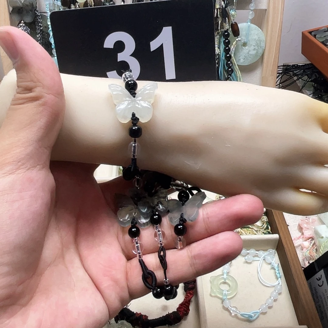 蛇纹石玉合金颈饰