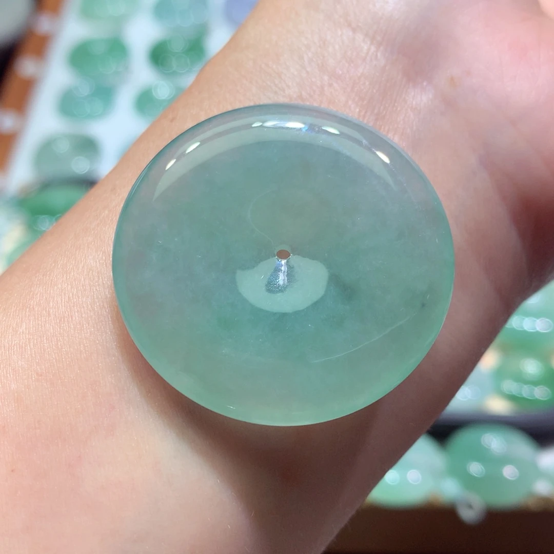 翡翠未镶嵌颈饰6尺寸36*5.7