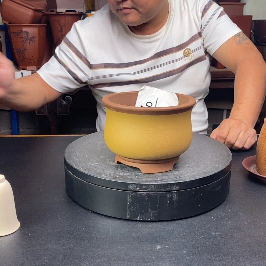 紫砂花盆货号一只KK2