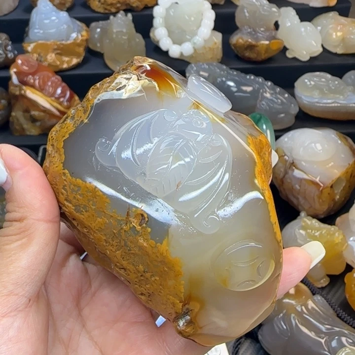 玛瑙/玉髓合金摆件