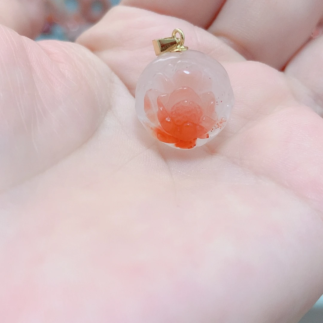 吊坠(不含链)银S925镶嵌南红玛瑙