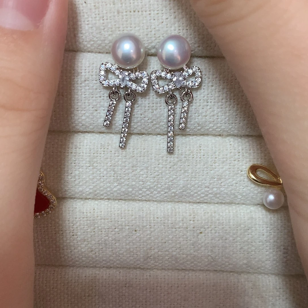 淡水珍珠耳饰合金