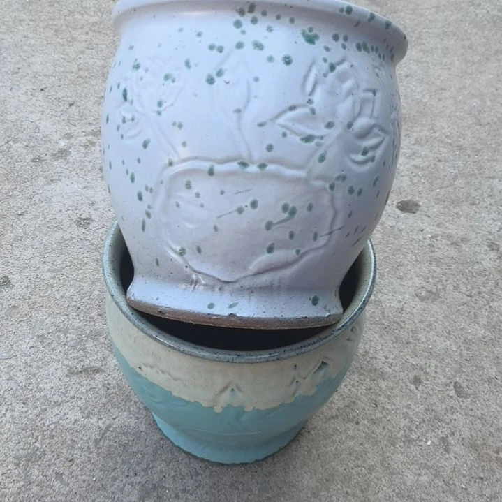 红陶19/18微瑕两个盆