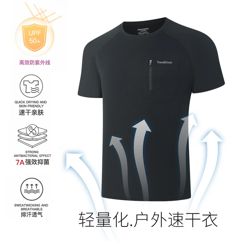 （清！原89元）盛虹科技云感极速吸湿速干防晒运动短袖TD8020