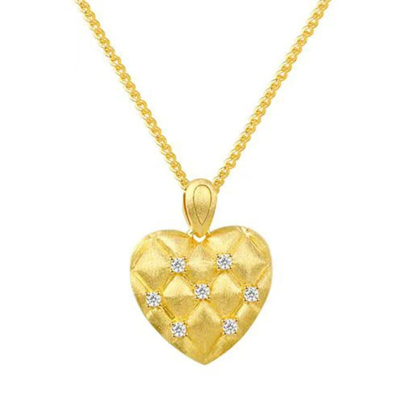 铜合金项链 女士轻奢女镶嵌女款爱心/水滴/铃铛项链饰品锁骨链