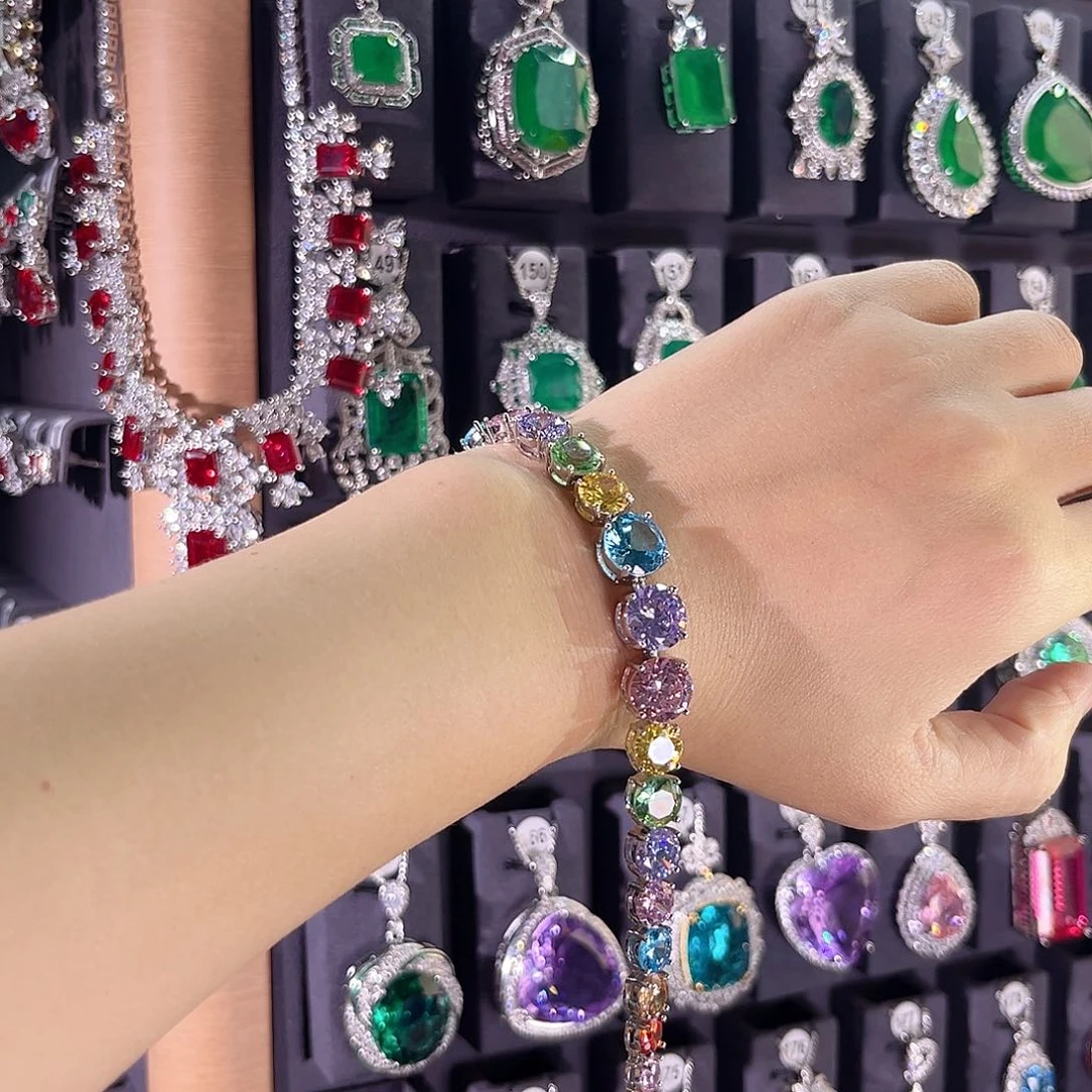 手链蓝宝石银S925镶嵌