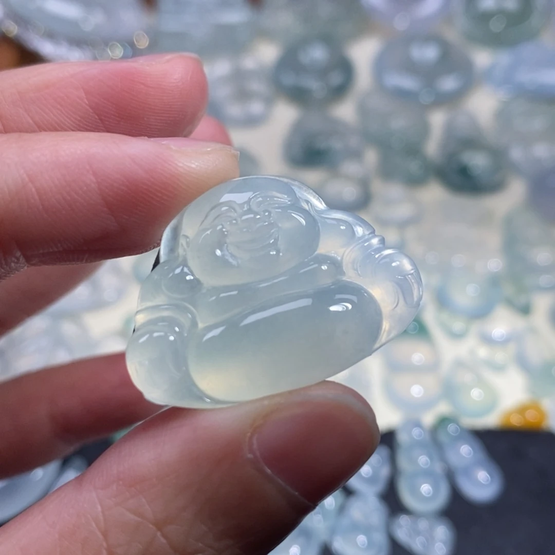 翡翠颈饰未镶嵌天然缅甸翡翠A货