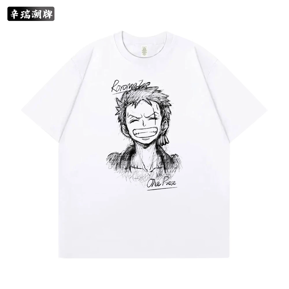 夏季复古港风个性小众宽松男女圆领百搭纯棉短袖T恤潮流重磅上衣