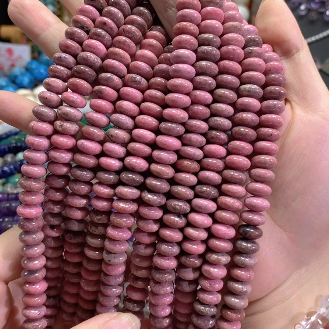 未镶嵌玛瑙/玉髓珠宝半成品红纹算盘一条卡10mm