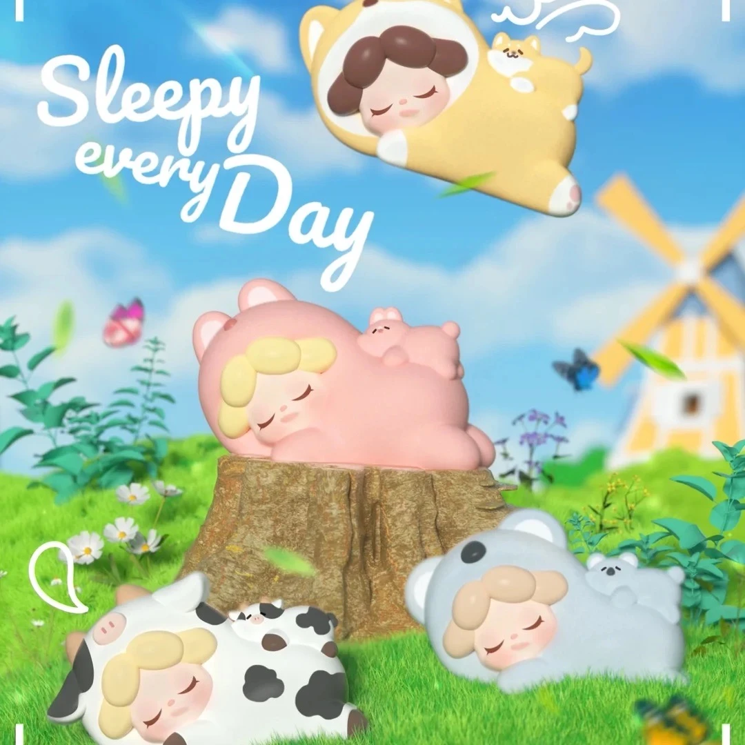 【拆盒】WENDY萌粒每天都好困趴趴萌粒小摆件手办