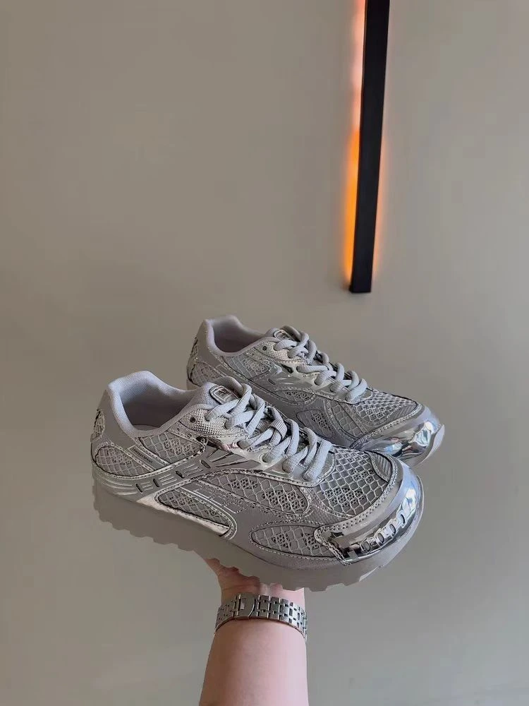 复古阿甘鞋女2025夏季新款薄款网面透气厚底德训鞋休闲鞋827-6