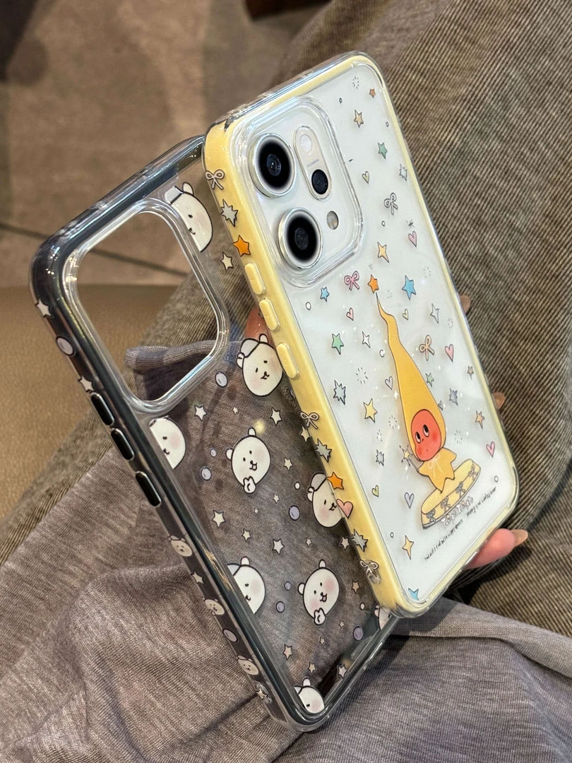 适用于华为荣耀小米红米星星小人oppo苹果vivo可爱大孔手机壳顶