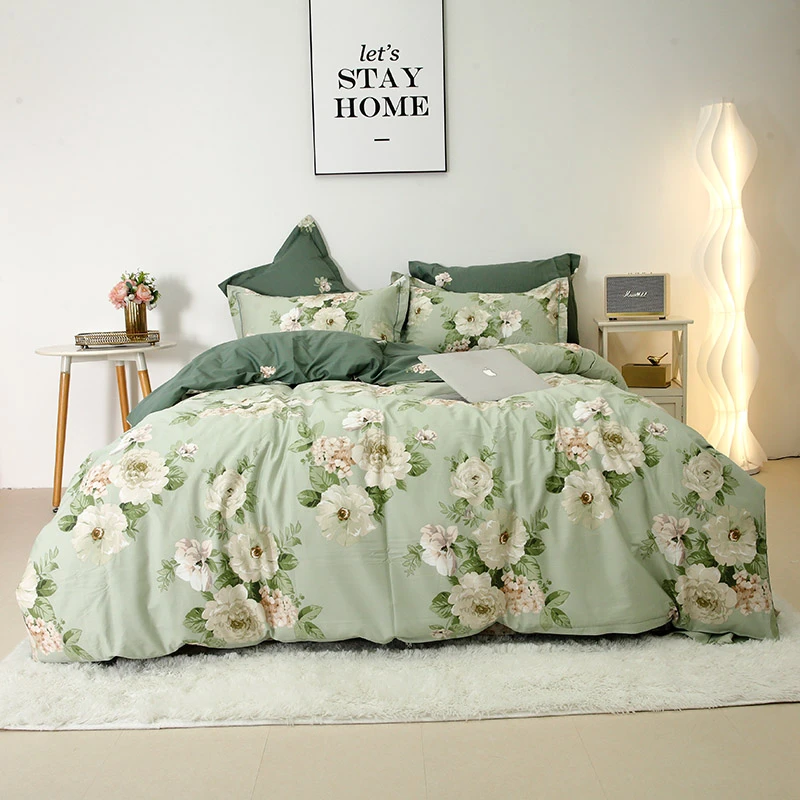 高级感100棉全棉床品四件套斜纹纯棉床单被套床上用品新款