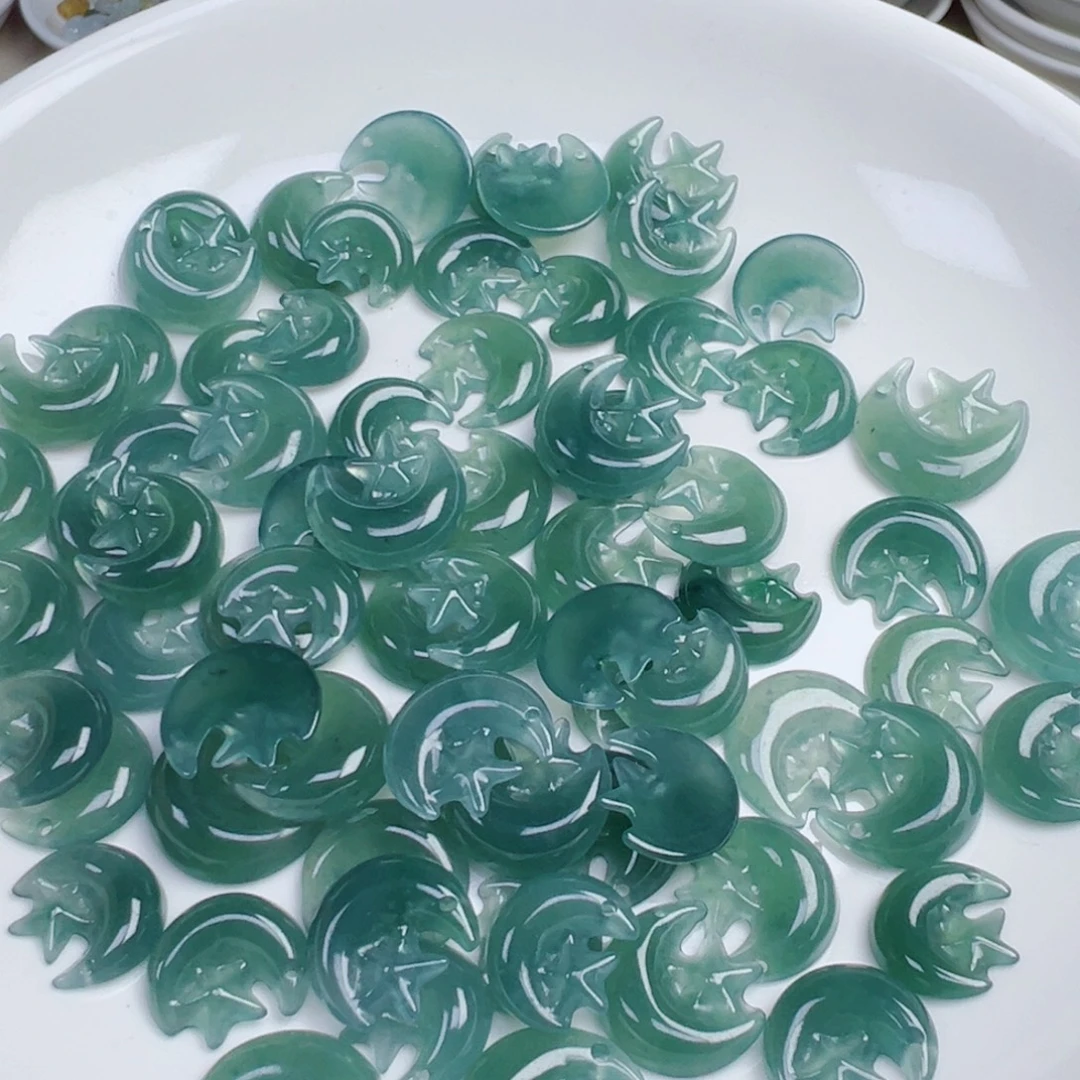 翡翠散珠星月一个 可挑