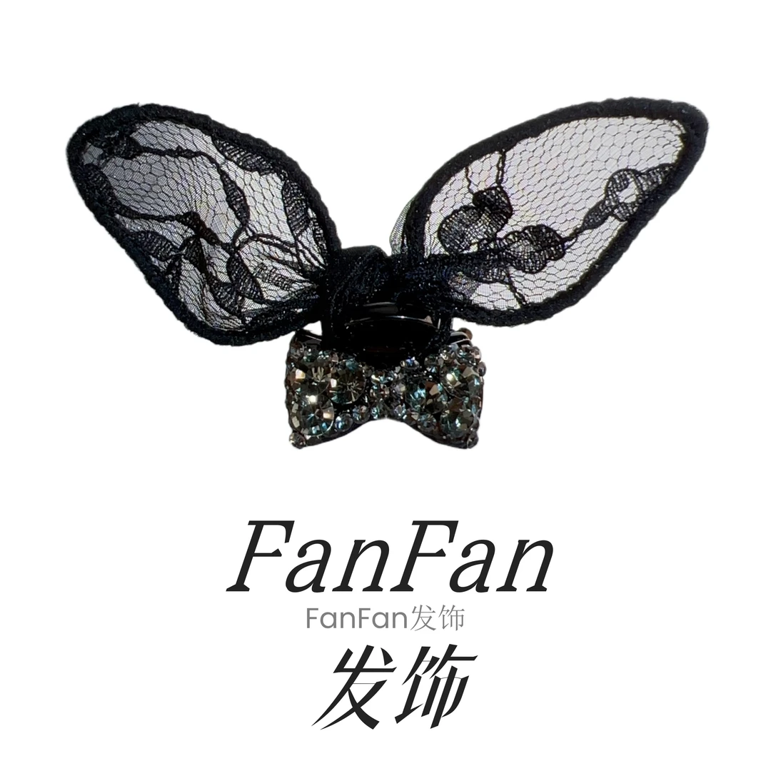 0376兔耳朵抓夹满钻爆闪