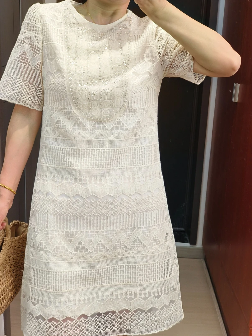 夏季新款法式时尚连衣裙2025女小个子轻奢精致显瘦高级感蕾丝裙子