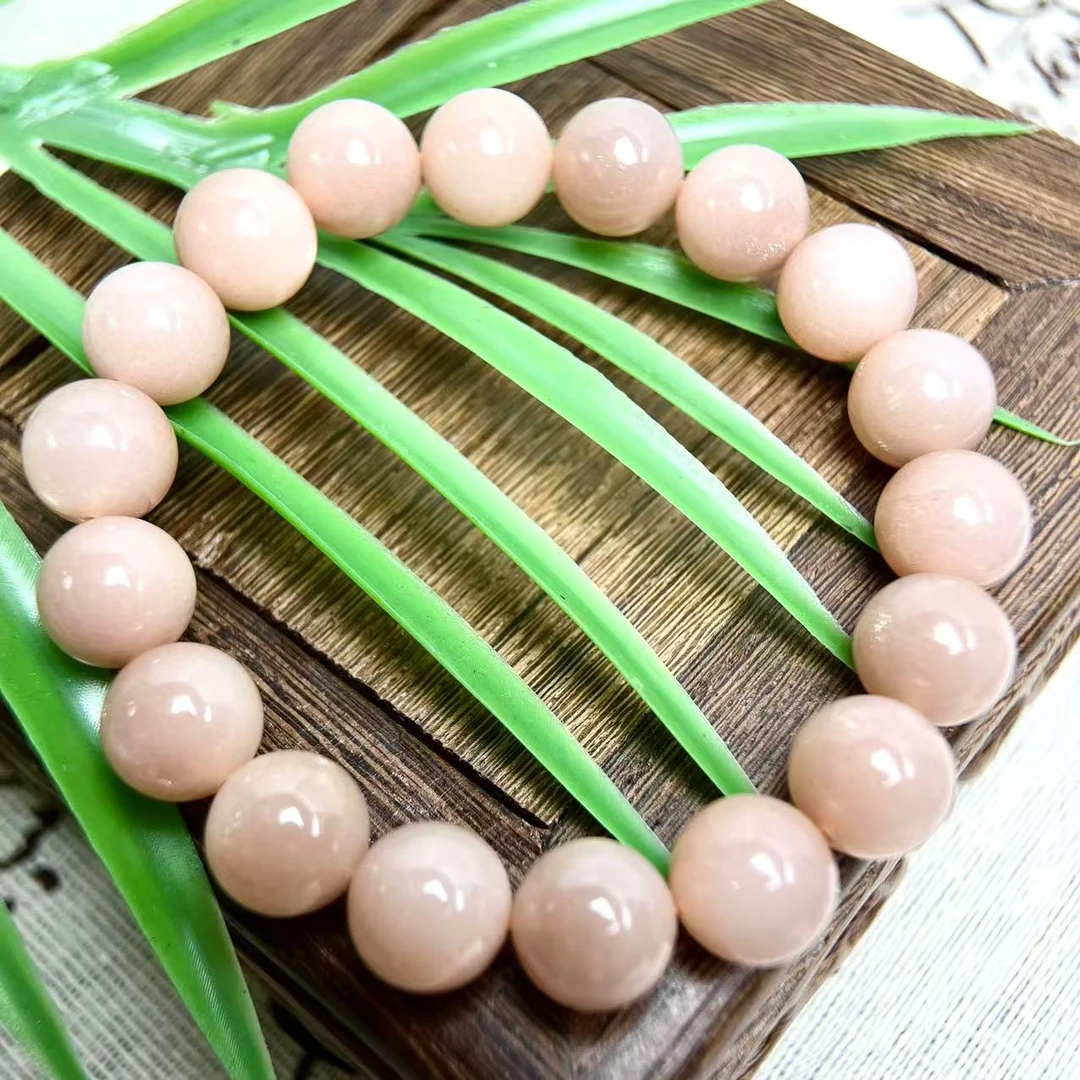 高品质粉月光圆珠手串6-13mm+合集 DZY-5459