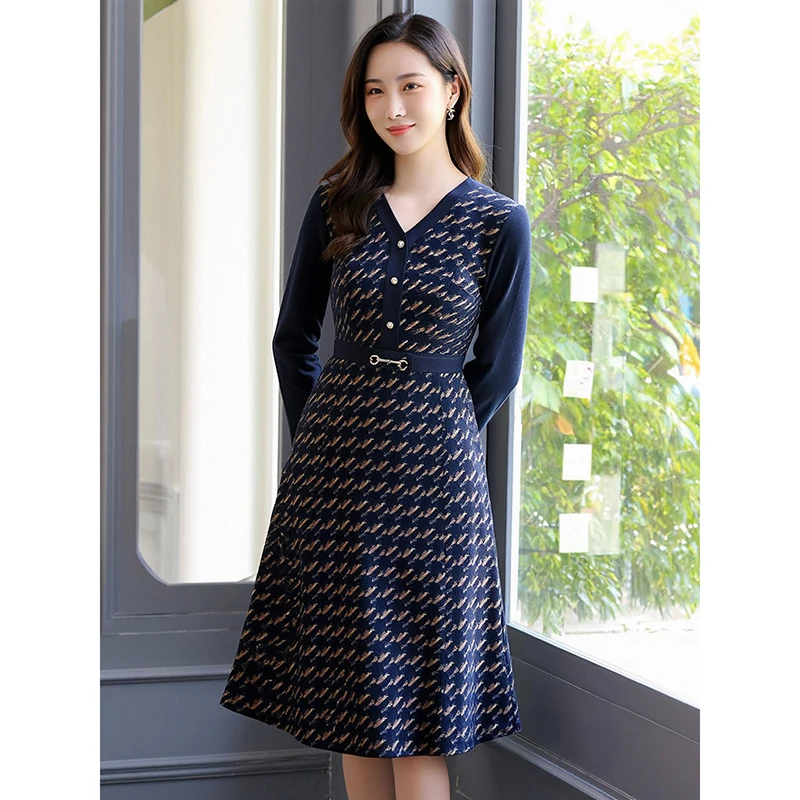 秋冬新款时尚休闲连衣裙 伽4025H