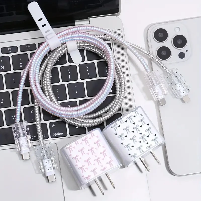 适用于苹果数据线保护套20/18w充电器咬线器iPhone女快充