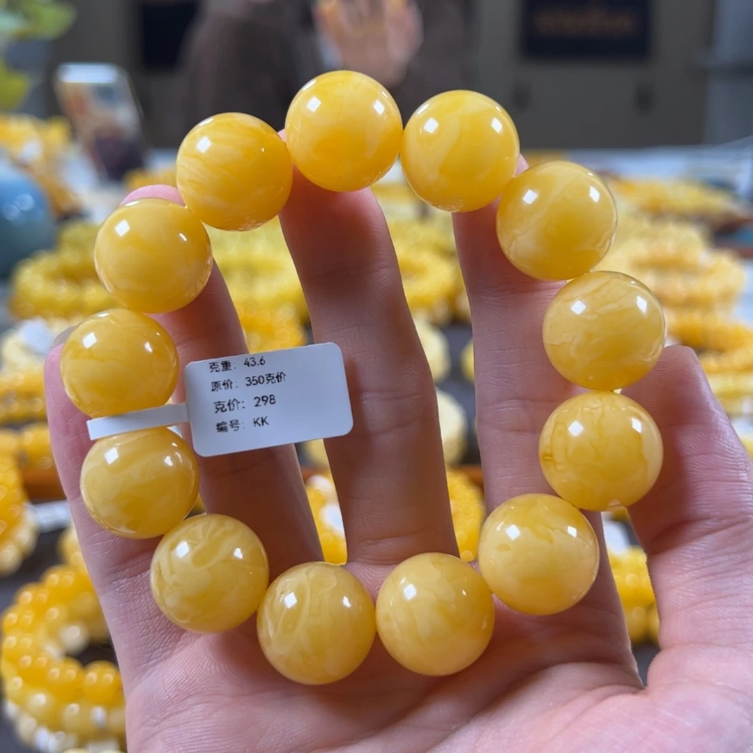 裸石蜜蜡未镶嵌18mm焦皮满蜡虎皮纹圆珠kk