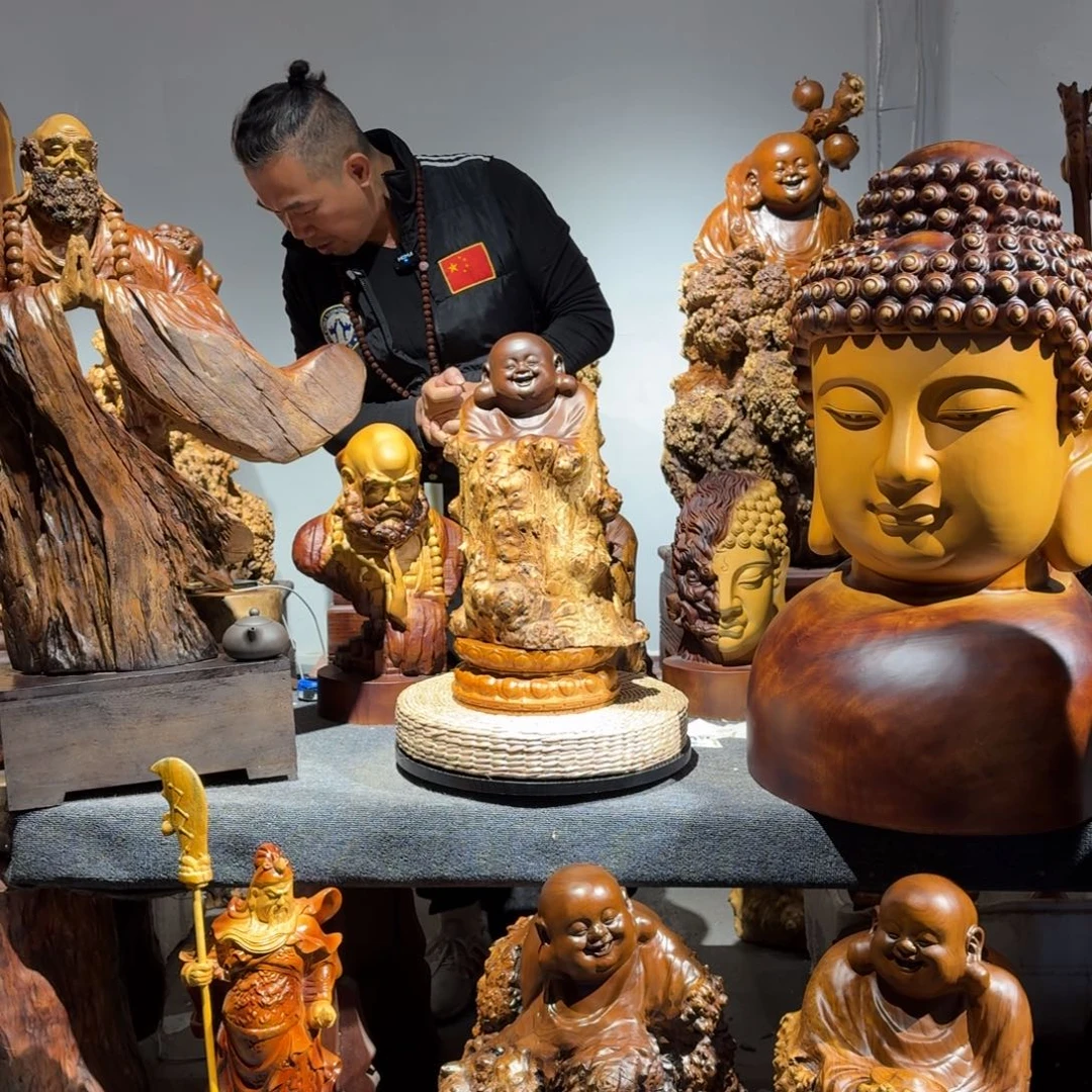 香樟木胡杨木弥勒佛