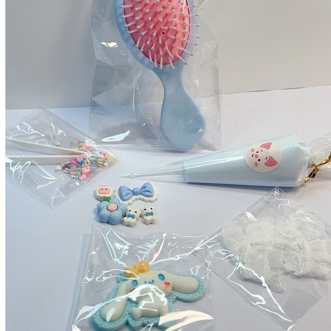 通用按摩梳两用气垫梳防静电女生随身便携便携式梳子DIY材料包