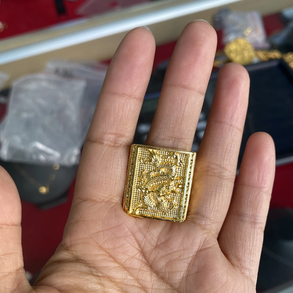 铜合金戒指 藏饰风格戒指男士