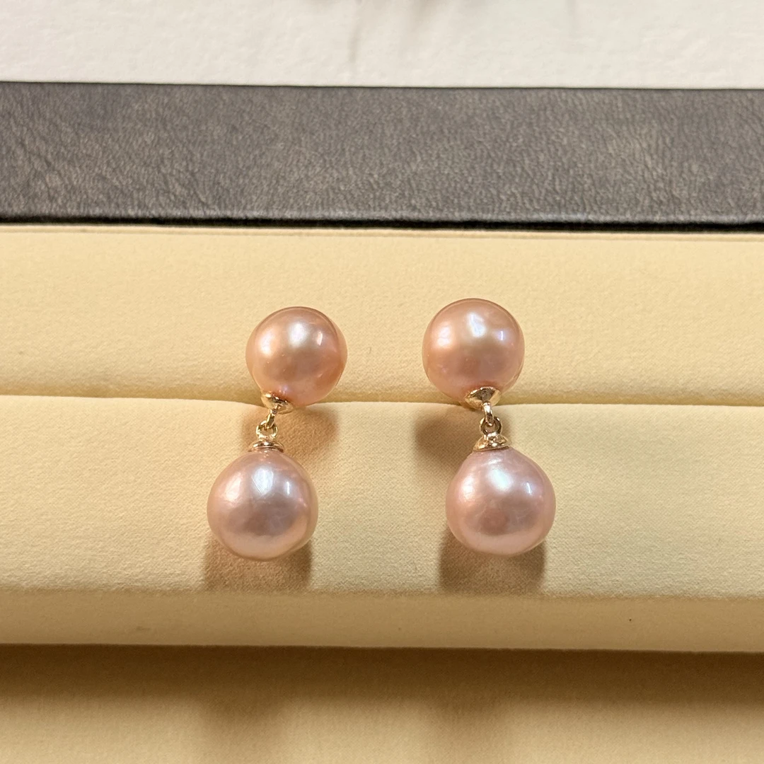 【六六中古】孤品优雅淡水珍珠耳饰ty3207珠子10-10