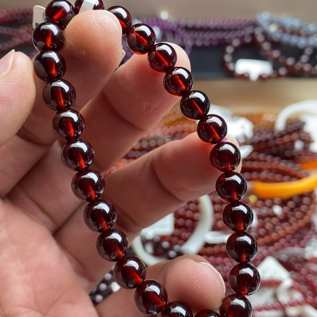 手链石榴石未镶嵌7mm