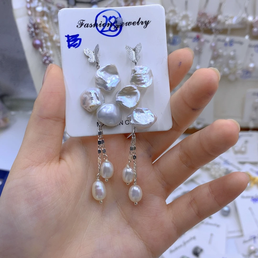 淡水珍珠颈饰银S925镶嵌