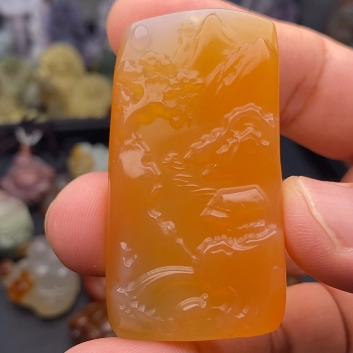 未镶嵌年有余玛瑙/玉髓