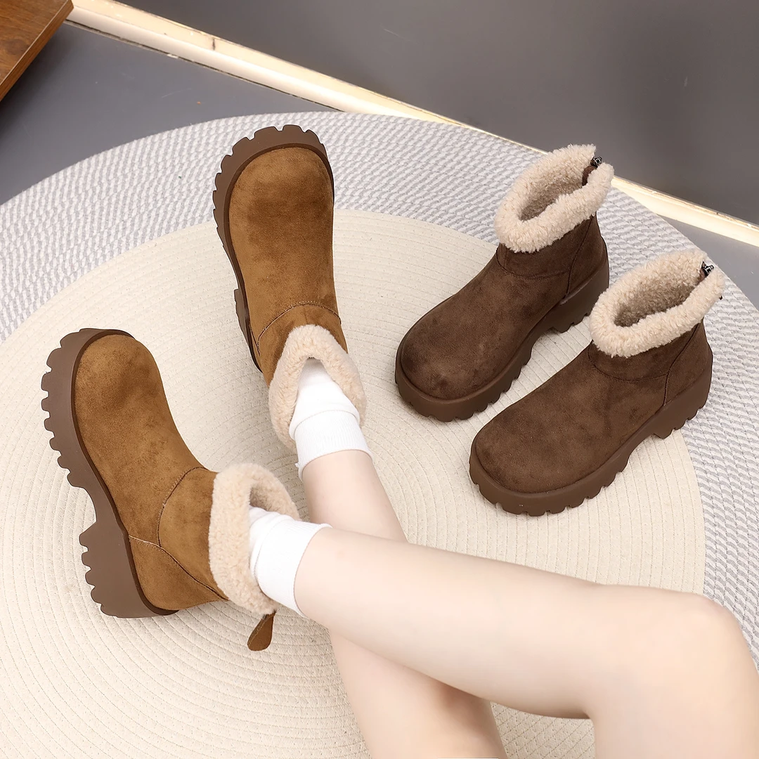 5577女士冬季加绒短靴