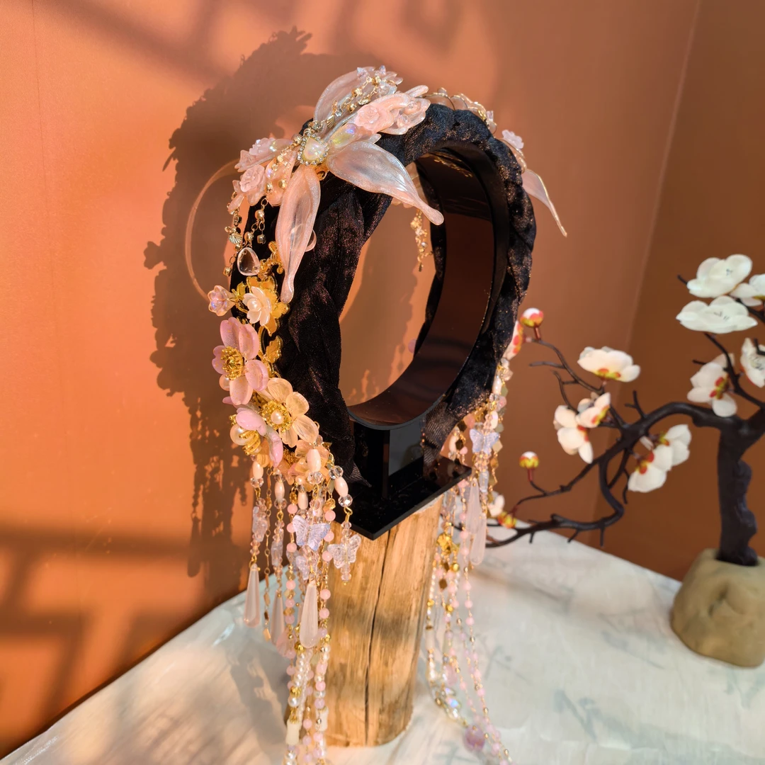 【桃夭】原创自制手作新中式国风发箍