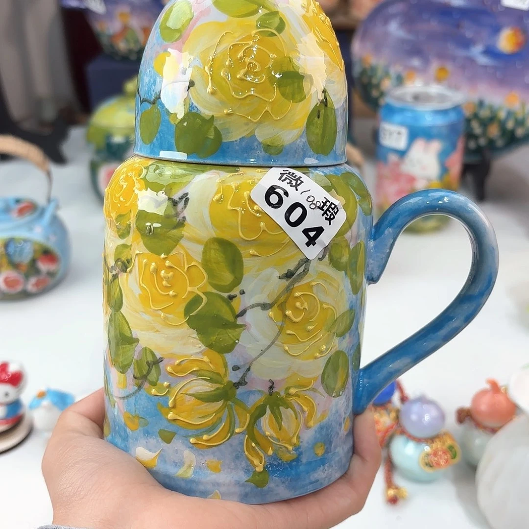 景德镇手绘高温釉下彩陶瓷茶具