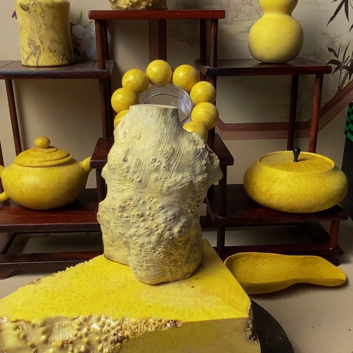 香榧木小**铺黄杨木手把件