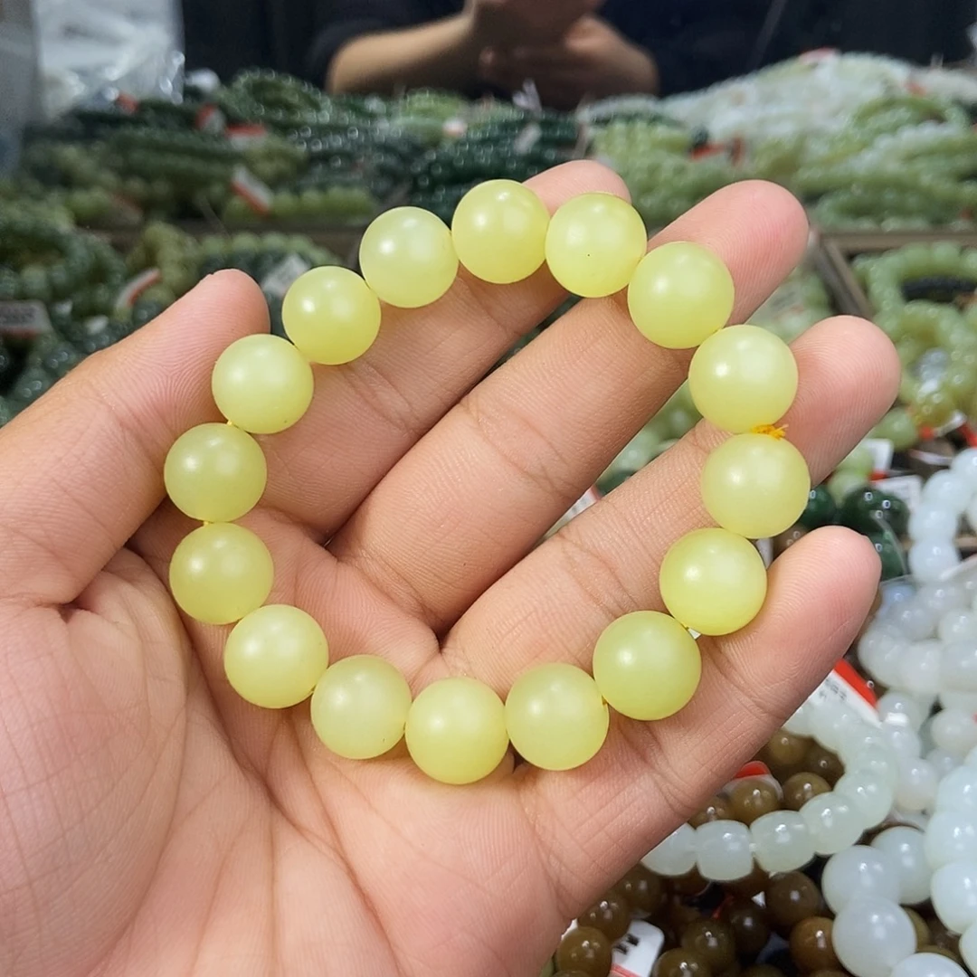 和田玉未镶嵌手串天然卡13若羌黄口多样性拍一发一