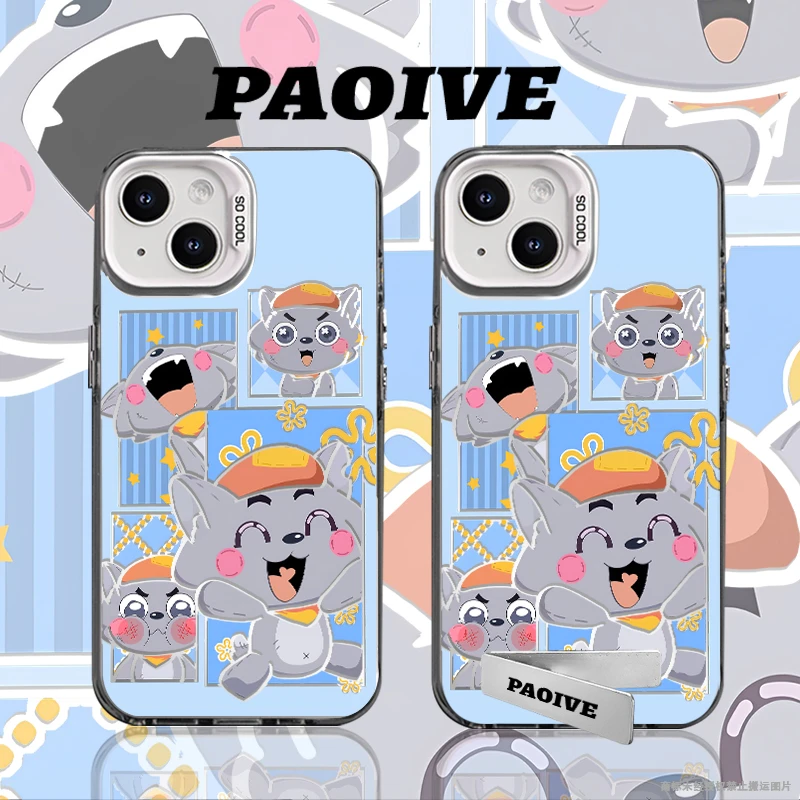 灰太狼适用苹果华为vivoiPhone小米三星防摔彩银手机壳