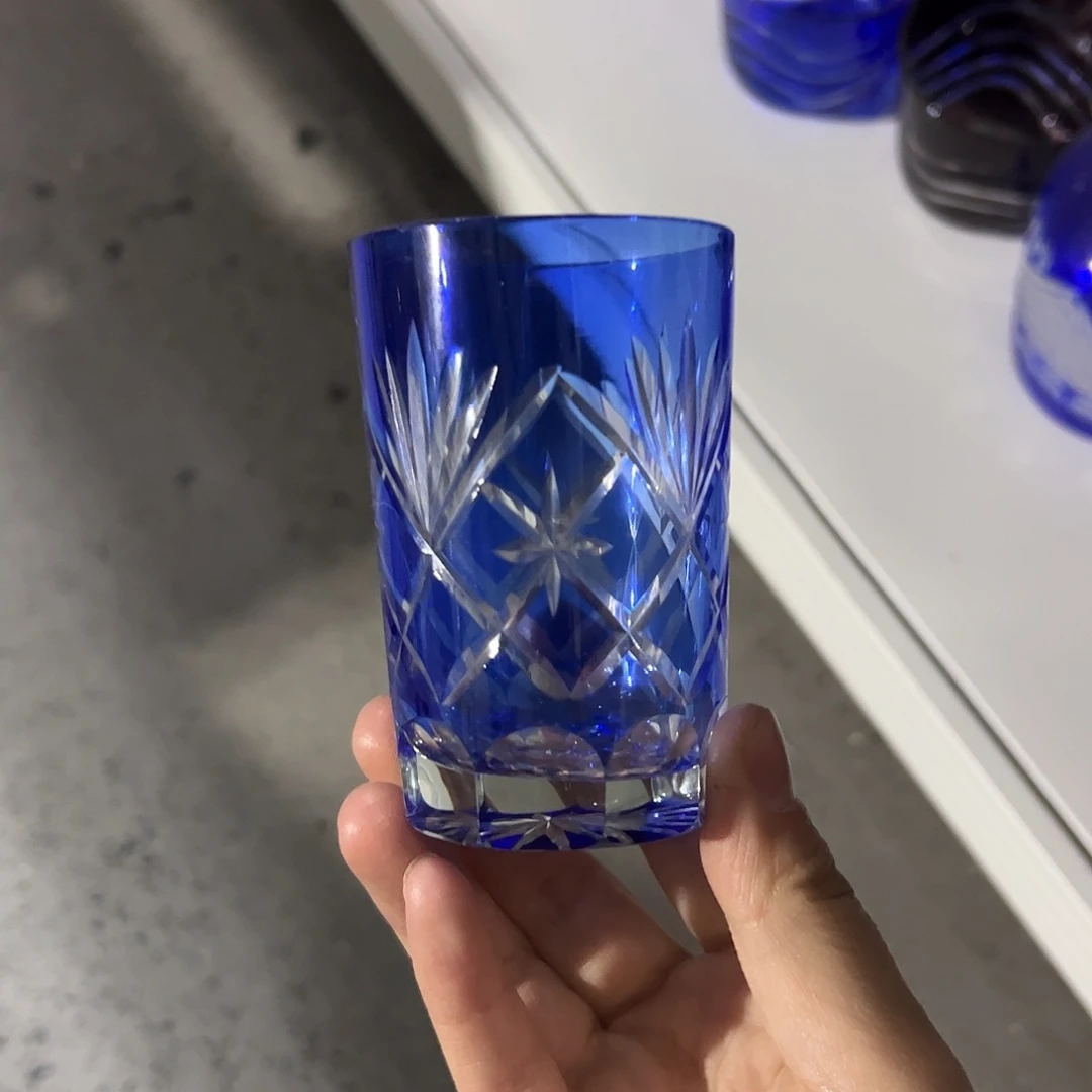 平底款水晶玻璃微瑕一个