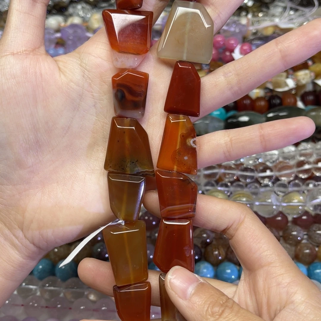 玛瑙/玉髓散珠天然玛瑙长条38厘米