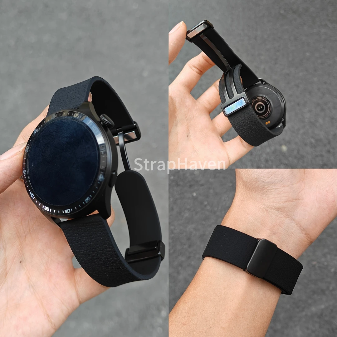 软硅胶表带适用于华为手表GT5pro/4磁吸扣watch5舒适GT6亲肤腕带