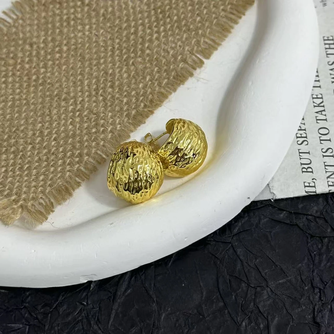 铜合金耳饰 034高级半圆C百搭高级耳钉