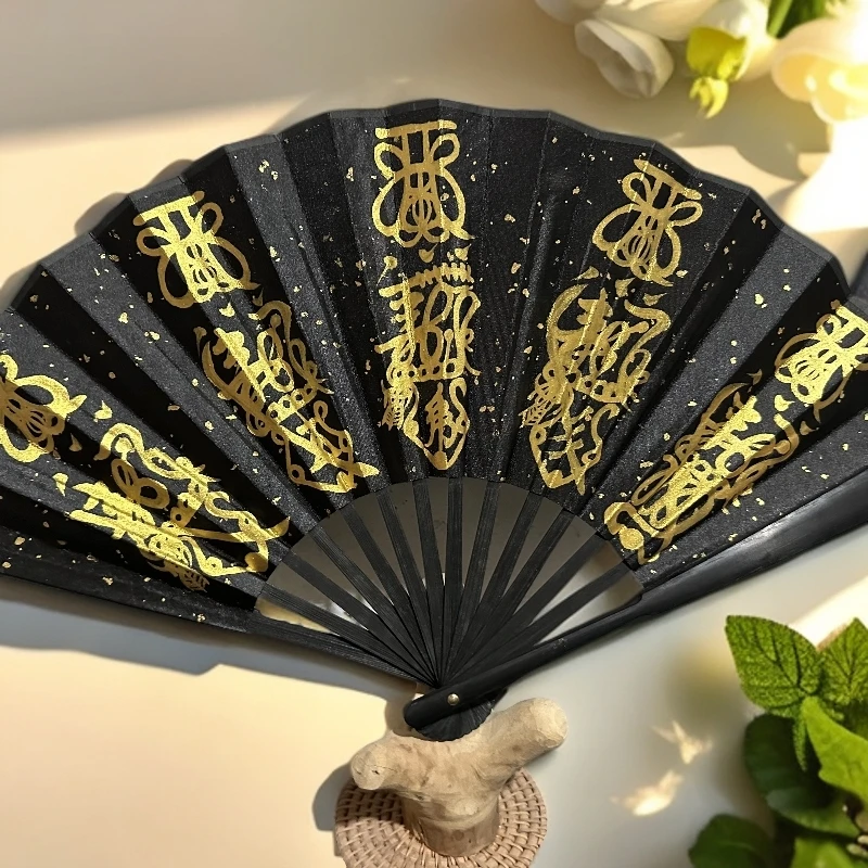 正一道家手绘五路财源折扇财源广进扇子另有五雷和红黄色可选